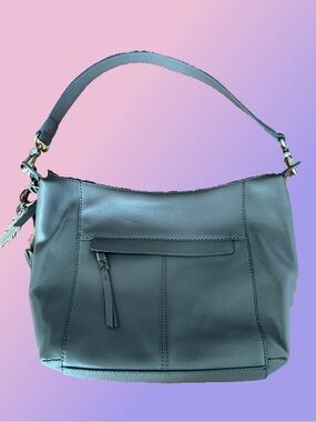 The Sak Grey Leather Shoulder Bag